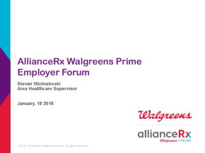 Specialty Pharmacy Walgreens Presented by Stevan Mizimakoski presentation title slide