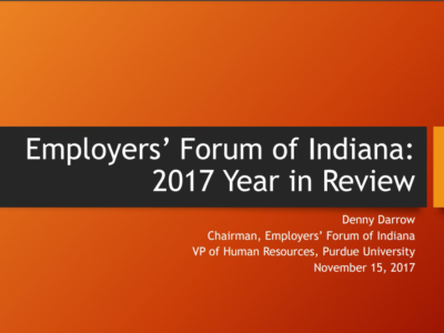 Employers' Forum of Indiana 2017 Year in Review presentation