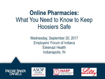 Alliance for Safe On Line Pharmacies presentation title slide