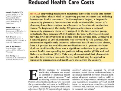 Rx Compliance article from Health Affairs page 1