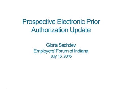 ePA Update by Gloria Sachdev presentation title slide