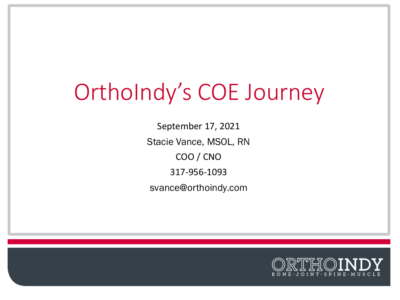 OrthoIndy's COE Journey