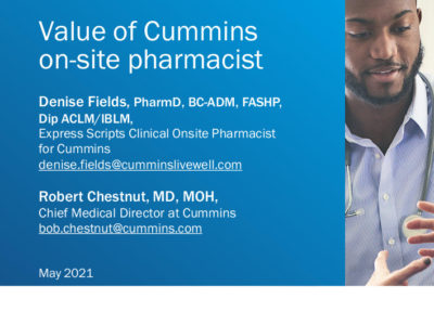 Clinical Pharmacist Services: The Cummins Experience