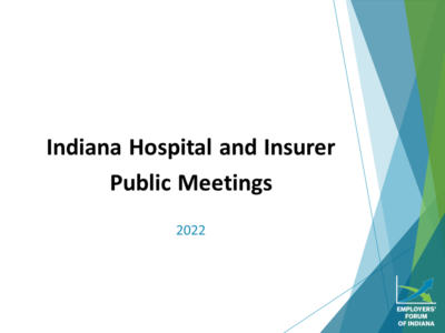 Indiana Hospital and Insurer Public Meeting Recordings, 2022