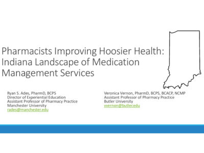 Indiana Landscape of Pharmacist Medication Management