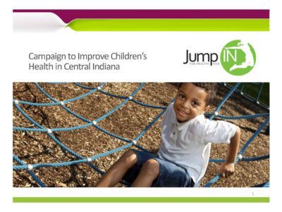 Campaign to Improve Children's Health presentation title slide by JumpIN