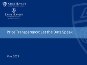 Price Transparency - Let the Data Speak